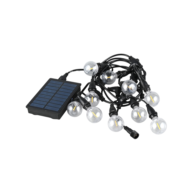 Solas teaghrán gréine cineál pendant G40 (sealbhóir lampa E12, 5 méadar 10 soilse)
